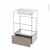 Tiroir Sous Meuble Socle N51 Keria Moka Pour Meuble Salle De Bains L60 X H26 X P45 Cm