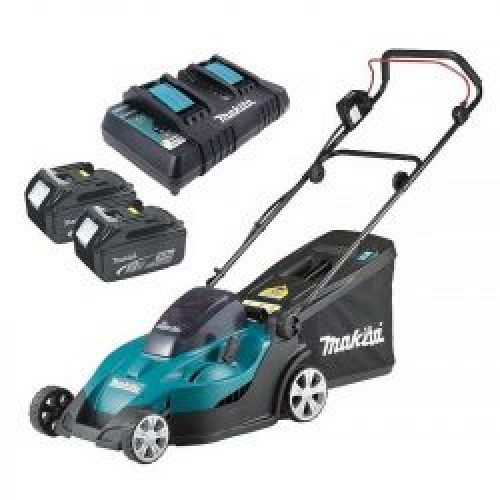Tondeuse A Gazon Makita Dlm431Pt2 O 43 Cm 2 X 18V 2 X 5Ah