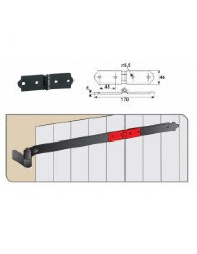 TORBEL – Charnière alumimium N°40 – 92PA40J