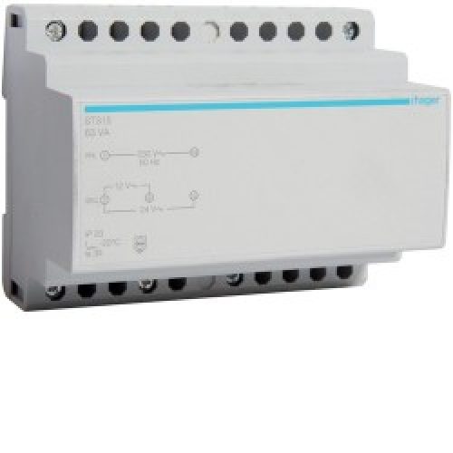 Transfo sécu 63VA 230/12-24V – COMMANDE SIGNAL  HAGER ST315