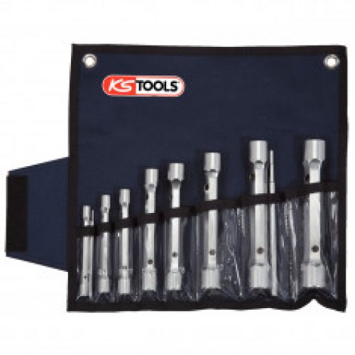 Trousse de clés à tubes doubles 12 pans – 10 pcs KS Tools 518.0405