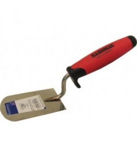 Truelle inoxydable 60 mm avec angles arrondis et poignee