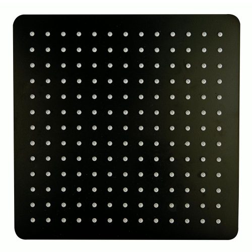 Tête de douche carrée, extra-plate en acier inoxydable DPG2005 – 30x30cm – noir