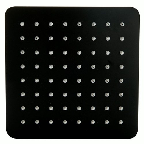 Tête de douche carrée, extra-plate en acier inoxydable DPG2023 – 20x20cm – noir