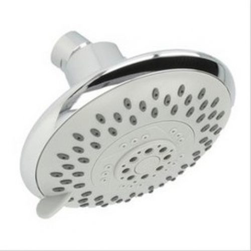 Tête de douche New Sina Ø125mm, plastique chromé, articulée, monojet