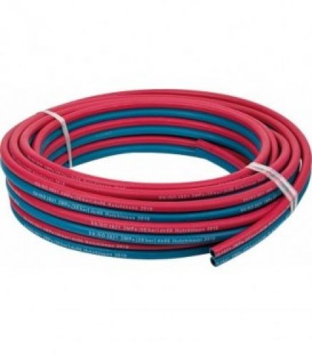 Tuyau jumelé pour chalumeau oxygene et acetylene D6,3×11 mm, 10 metres