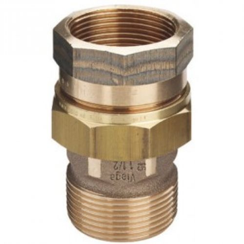 Unions 3 pièces bronze mâle / femelle joint plat