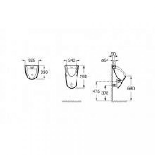 Urinoir entrée supérieure Chic Roca