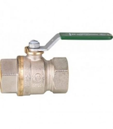 V.a boisseau spherique R950W Dado, DN32 (11/4&Prime;) femelle Laiton nickele / poignee levier