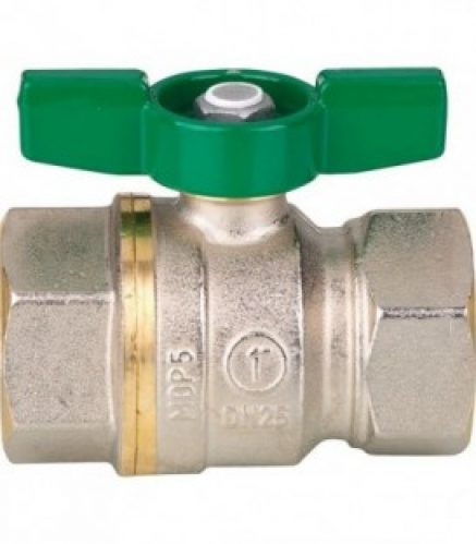 V.a boisseau spherique R951W Dado, DN20 (3/4&Prime;) femelle Laiton nickele/poignee papillon