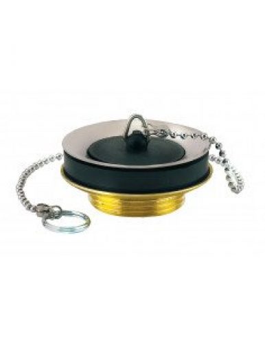 VALENTIN – Bonde de lavabo laiton avec bouchon noir Ø40 chromé -…