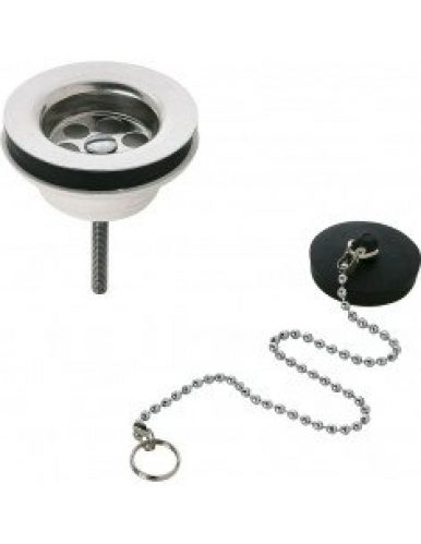 VALENTIN Bonde Lavabo/Bidet avec Chaînette et bouchon