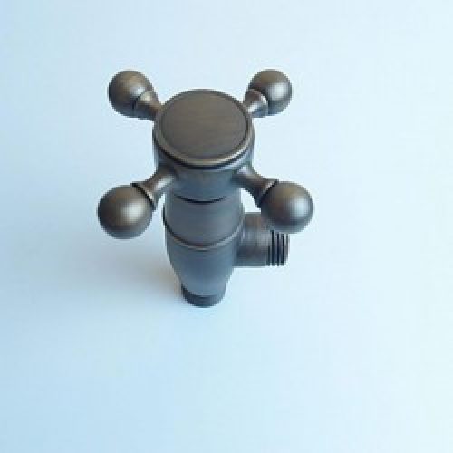 Valve d&rsquo;angle en laiton antique
