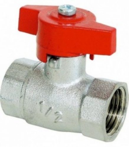 Vanne a boisseau spherique laiton PN20 passage integral, poignee papillon DN20 3/4&Prime; femelle femelle