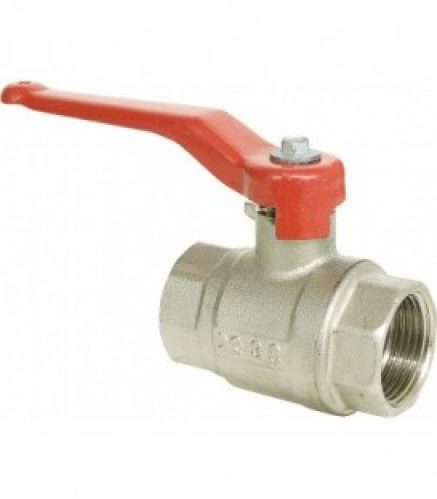 Vanne a boisseau spherique passage integral, filet bilateral fem 1&Prime;1/2 Laiton nickele PN 40