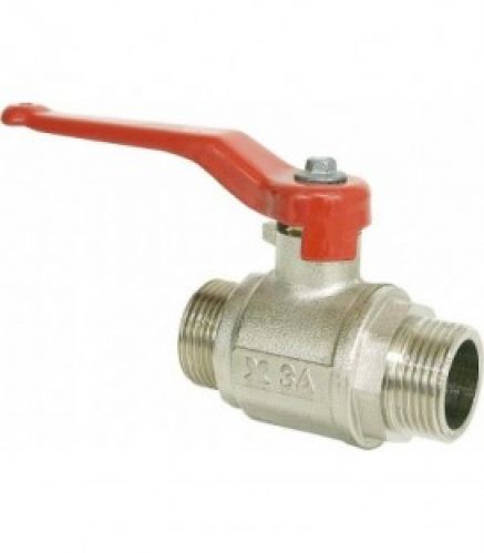 Vanne a boisseau spherique passage integral, male/male 3/4&Prime; PN40 laiton nickele