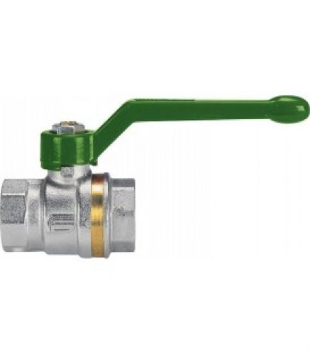 Vanne boisseau sphérique laiton poignée alu verte,certifiée DVGW fem/fem 3/8&Prime;