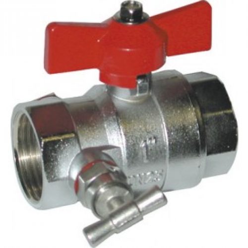 Vanne à boisseau sphérique – papillon et purge – passage intégral – FF