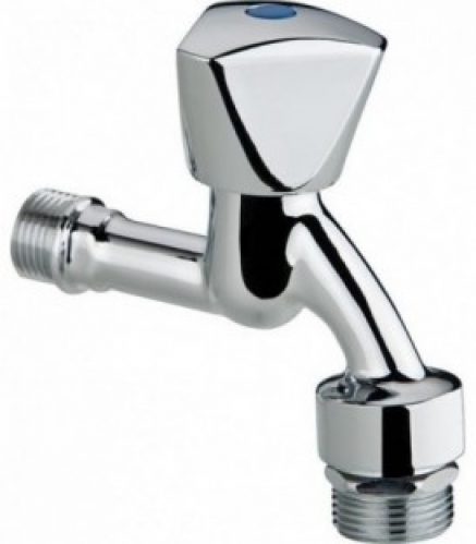Vanne écoulement laiton chromé poli avec purgeur tube, tétine incluse