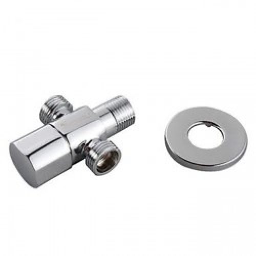 Vanne d&rsquo;angle en laiton avec écusson