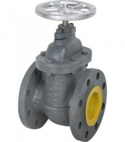 Vanne d’arret DN 100 en fonte grise, bride metallique etanche