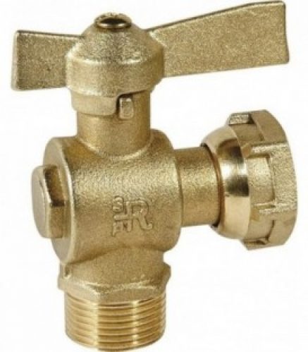 vanne d&rsquo;arret equerre avec ecrou chapeau 1&Prime; mâle x 1&Prime; chapeau