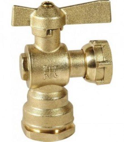 vanne d&rsquo;arret equerre pour tube PE 25mm x 3/4&Prime; écrou chapeau