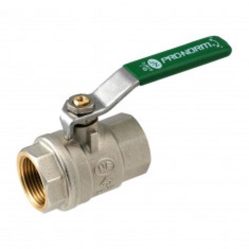 Vanne d&rsquo;arrêt F/F passage intégral NF ACS poignée verte SOMATHERM