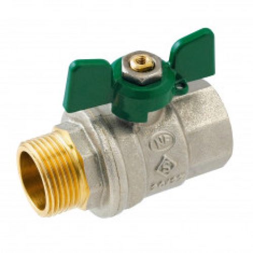 Vanne d’arrêt M/F passage intégral NF ACS Papillon vert SOMATHERM