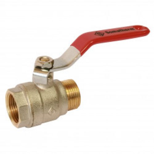 Vanne d’arrêt M/F PN30 Passage intégral ACS Poignée rouge SOMATHERM