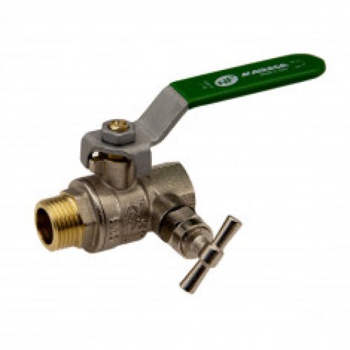 Vanne d’arrêt MF à purge Passage intégral NF ACS Poignée verte SFERACO