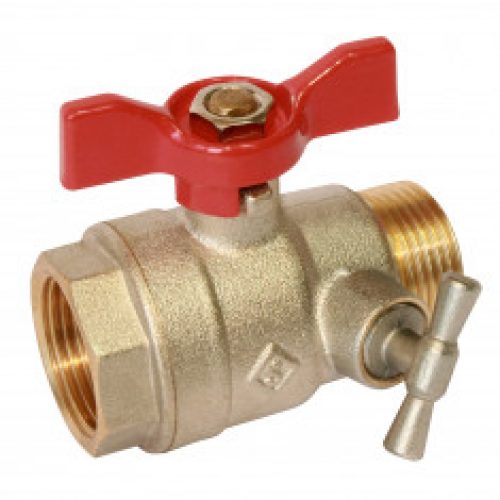 Vanne d’arrêt M/F à purge PN30 Passage intégral ACS Papillon Rouge SOMATHERM