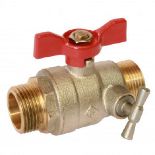 Vanne d&rsquo;arrêt M/M à purge PN30 Passage intégral ACS Papillon Rouge SOMATHERM