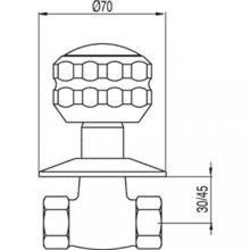 Vanne d&rsquo;arrêt taraudage de 1/2&Prime; ESE-23 eau…