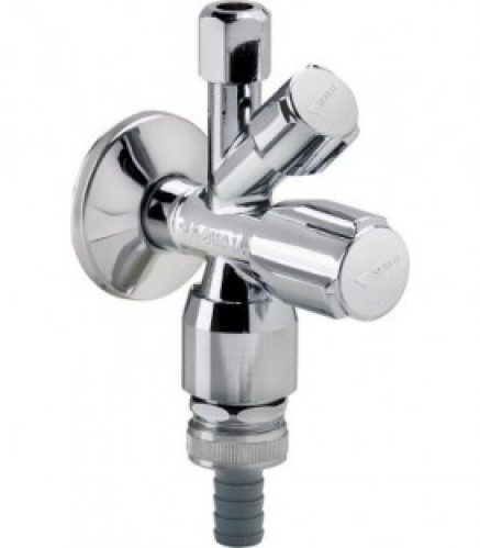 Vanne equerre SCHELL COMFORT poignee Comfort+tete, clapet ASAG, raccord 1/2&Prime; male/ DN15, chrome