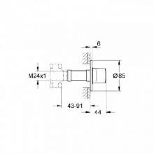 Vanne murale Grohe Veris