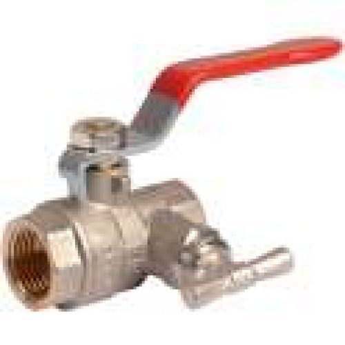 Vanne à purge laiton nickelé – FF – Sféraco