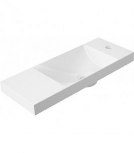 Vasque a poser Design EDERA lxhxp: 550x106x220 mm en fonte minéral