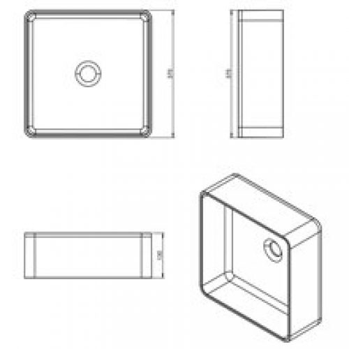 Vasque carrée Modular COSMIC