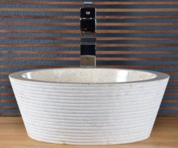 Vasque en marbre beige à poser Audierne