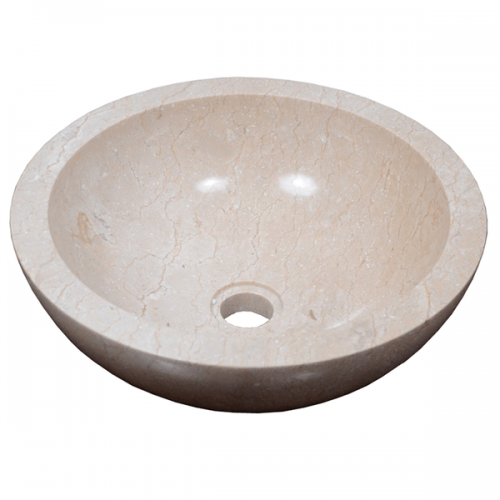 Vasque en pierre BASTI ronde Ø40 cm, crème