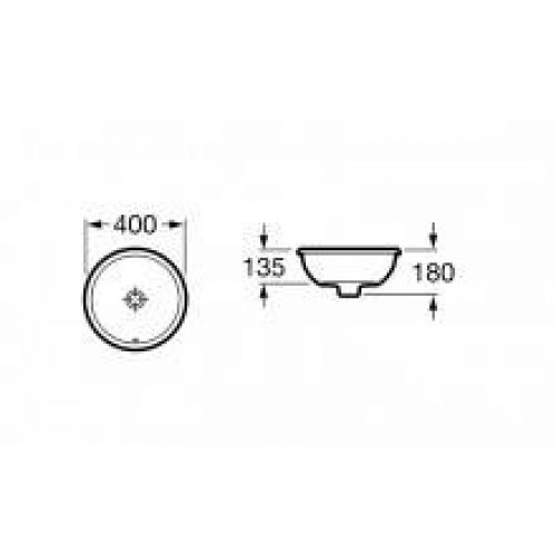 Vasque à encastrer Foro ø 40 cm Roca