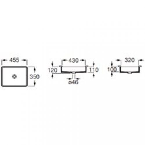 Vasque à encastrer sous plan Inspira 45,5 x 35…