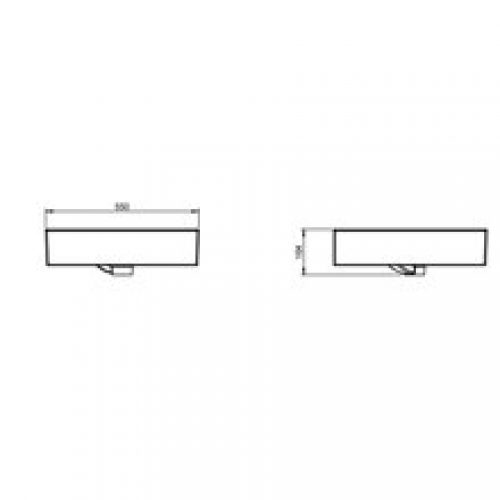 Vasque à poser carrée suspendue Global…