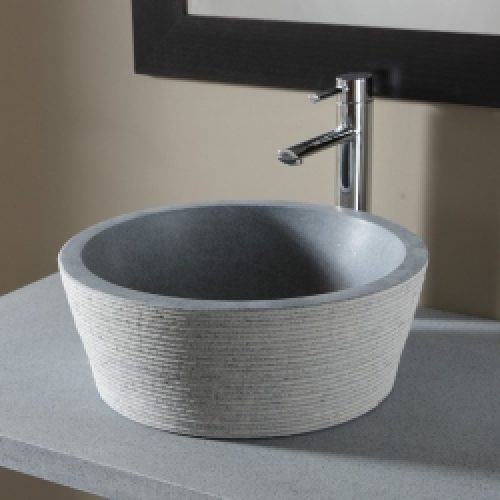 Vasque à poser en pierre 100% naturelle…