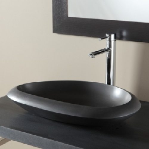 Vasque à poser galet en pierre naturelle…