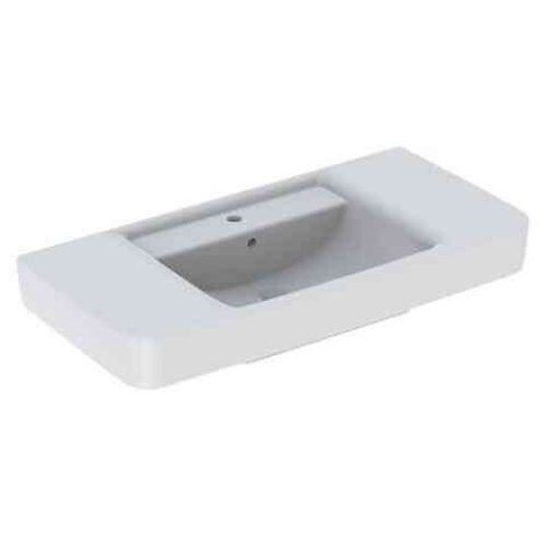 Vasque à Poser Geberit Renova Plan Avec Plan De Toilette Des Deux Côtés Blanc