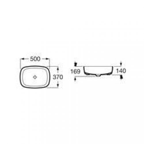 Vasque à poser Inspira Soft Roca 50 x 37