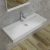 Vasque à poser ou lavabo à suspendre PB2144 en solid surface (Solid Stone) – blanc mat – 100 x 42 x 10 cm