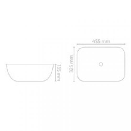 Vasque à poser ovale extra fine 45 Tegler